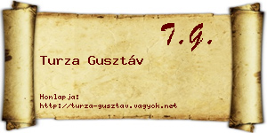 Turza Gusztáv névjegykártya